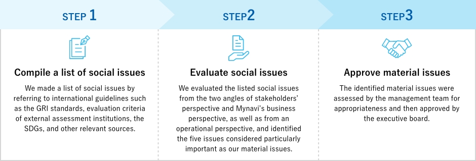 Process of identifying material issues